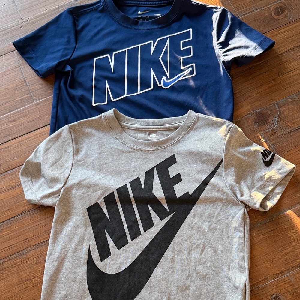 Nike Kids' Short Sleeve Tees - Navy and Gray